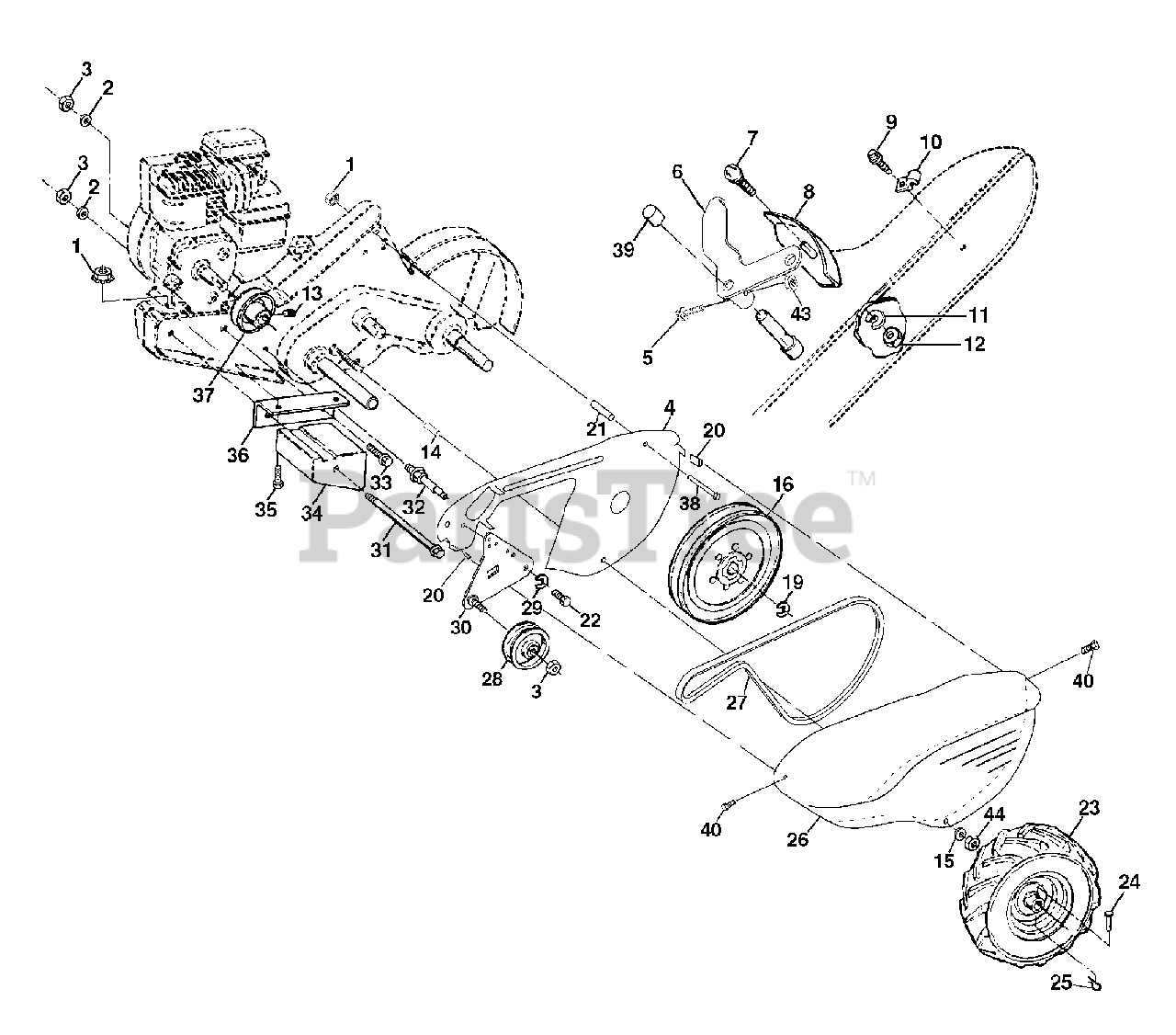 Husqvarna 600 Crt 954140070 B Husqvarna Rear Tine Tiller 1999 04