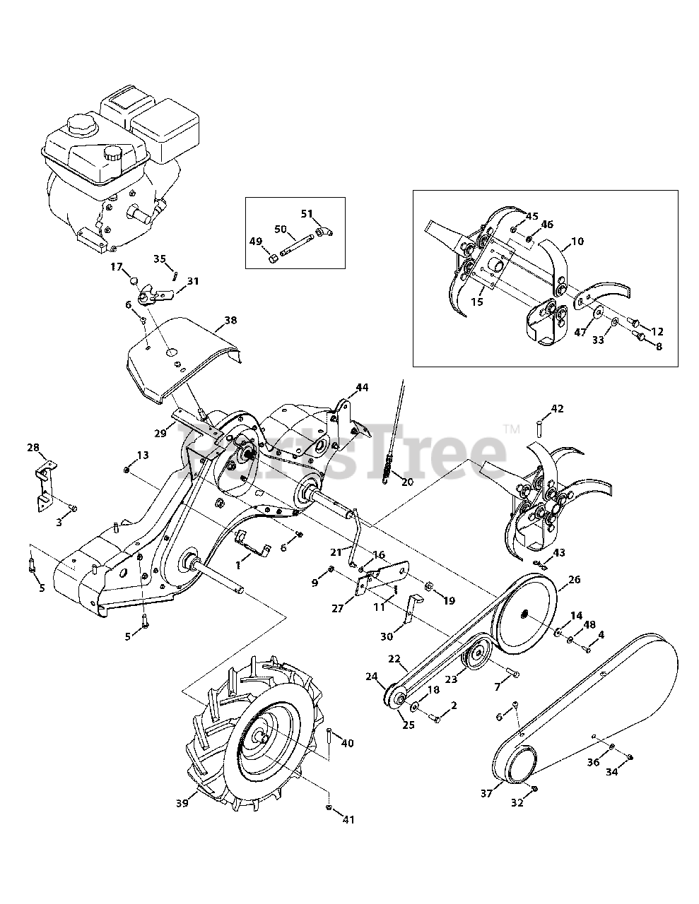 Craftsman 247.299321 (21AB45M8799) Craftsman Tiller (2014) Tine