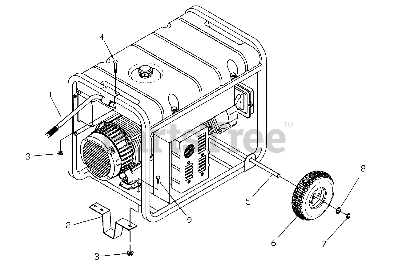 PowerBoss 16422 PowerBoss 5,500 Watt Portable Generator Wheel Kit