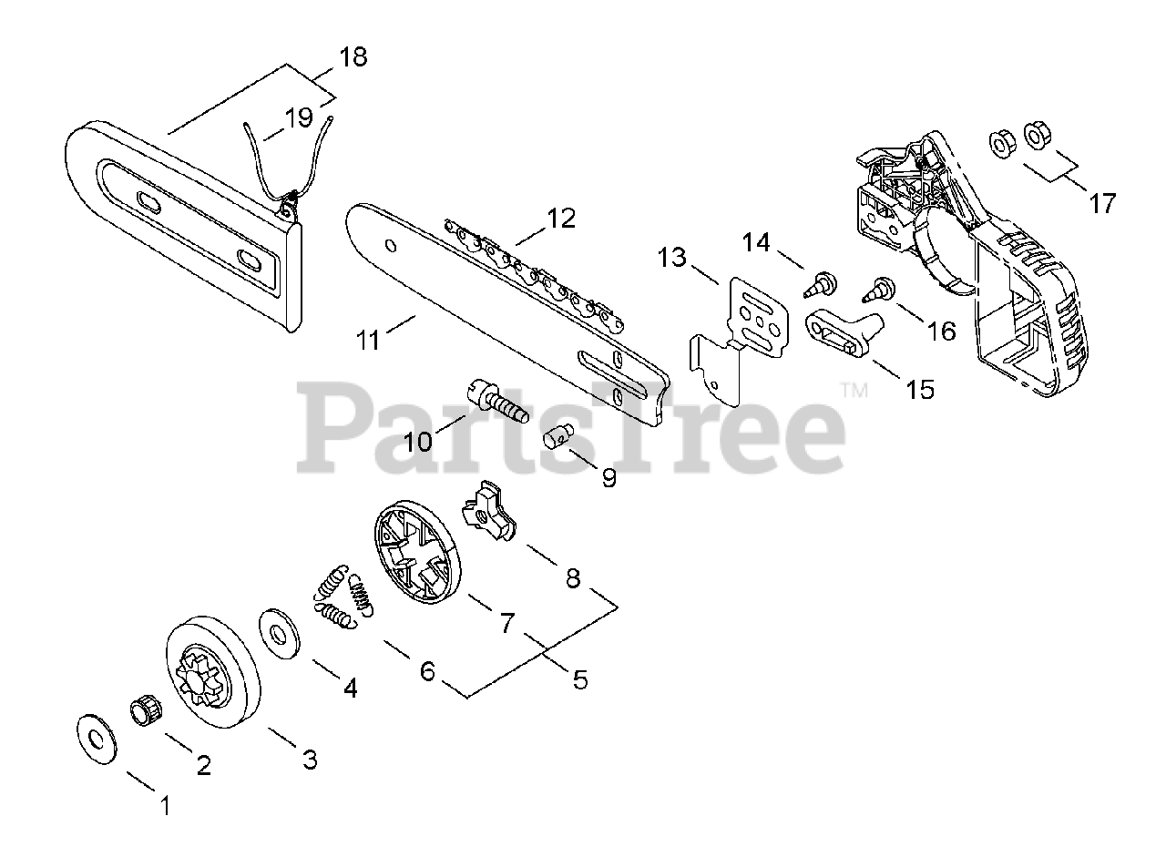 Echo CS 3000 Echo Chainsaw SN 20001001 20999999 Clutch Saw