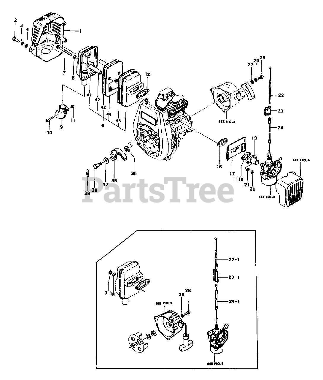 Tanaka SUM321 Tanaka Backpack Brush Cutter Engine Components Parts