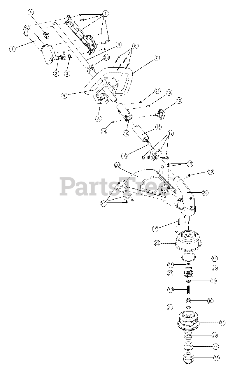 Cub Cadet CC 4075 (41ADC47C712) - Cub Cadet String Trimmer Boom And Trimmer  Parts Lookup with Diagrams