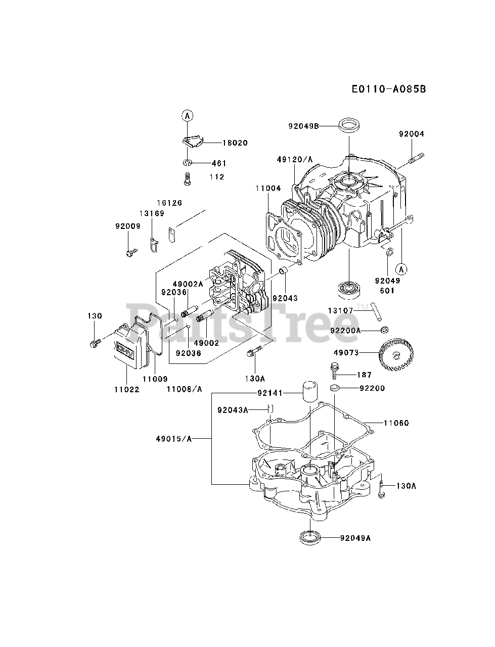 Kawasaki Fc290v Ds15 Kawasaki Engine Cylinder Crankcase Parts Lookup With Diagrams Partstree