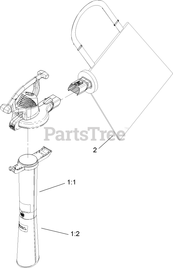 Toro 51599 Toro Ultra Blower Vacuum (SN 270000001 270071999) (2007) BAGGING ASSEMBLY Parts