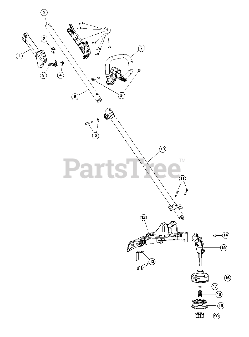 Murray M 2510 (41ADZ03C758) Murray String Trimmer General Assembly