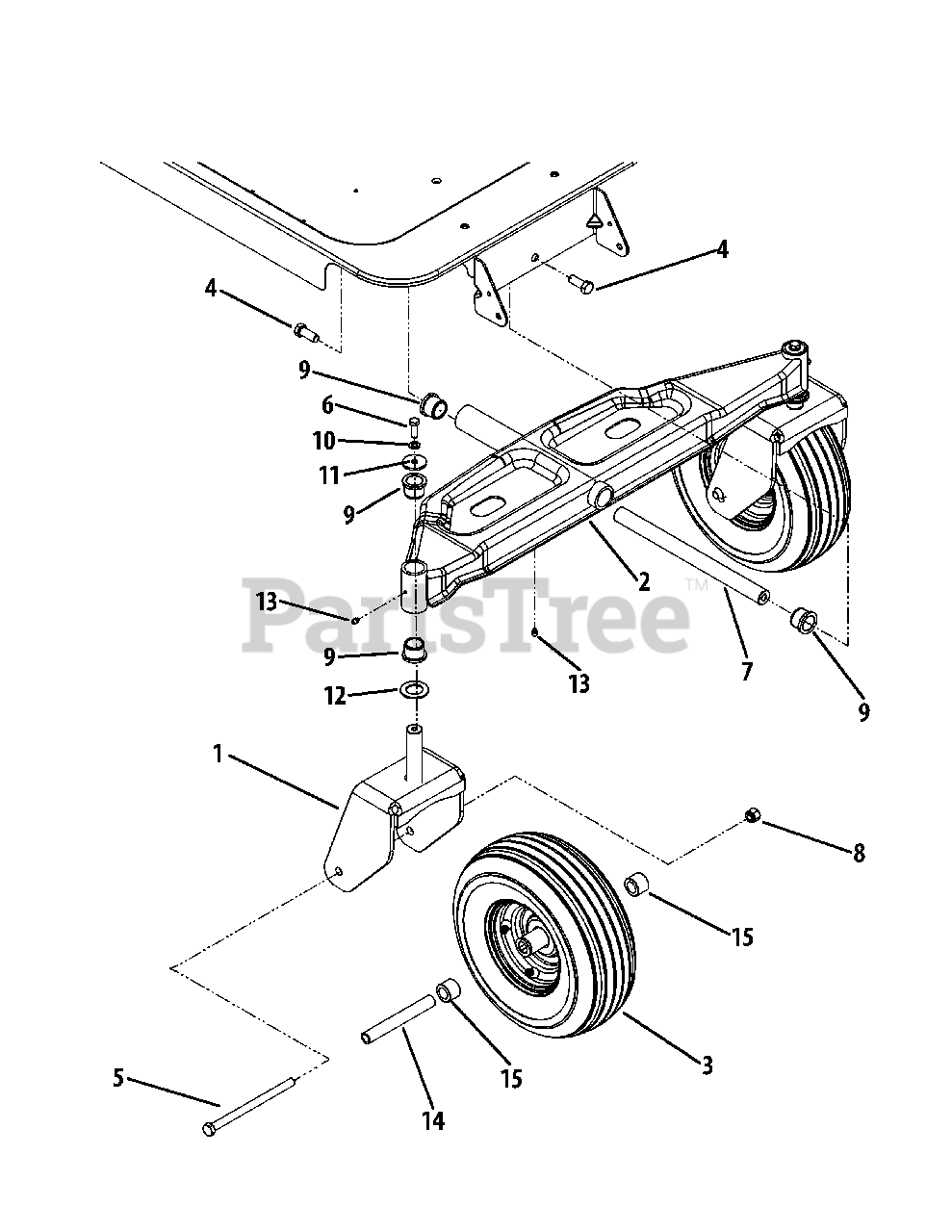 Cub Cadet RZT 54 17AI2ACK256 Cub Cadet 54 RZT Zero Turn Mower Kawasaki 2009 Front Axle Parts Lookup with Diagrams PartsTree