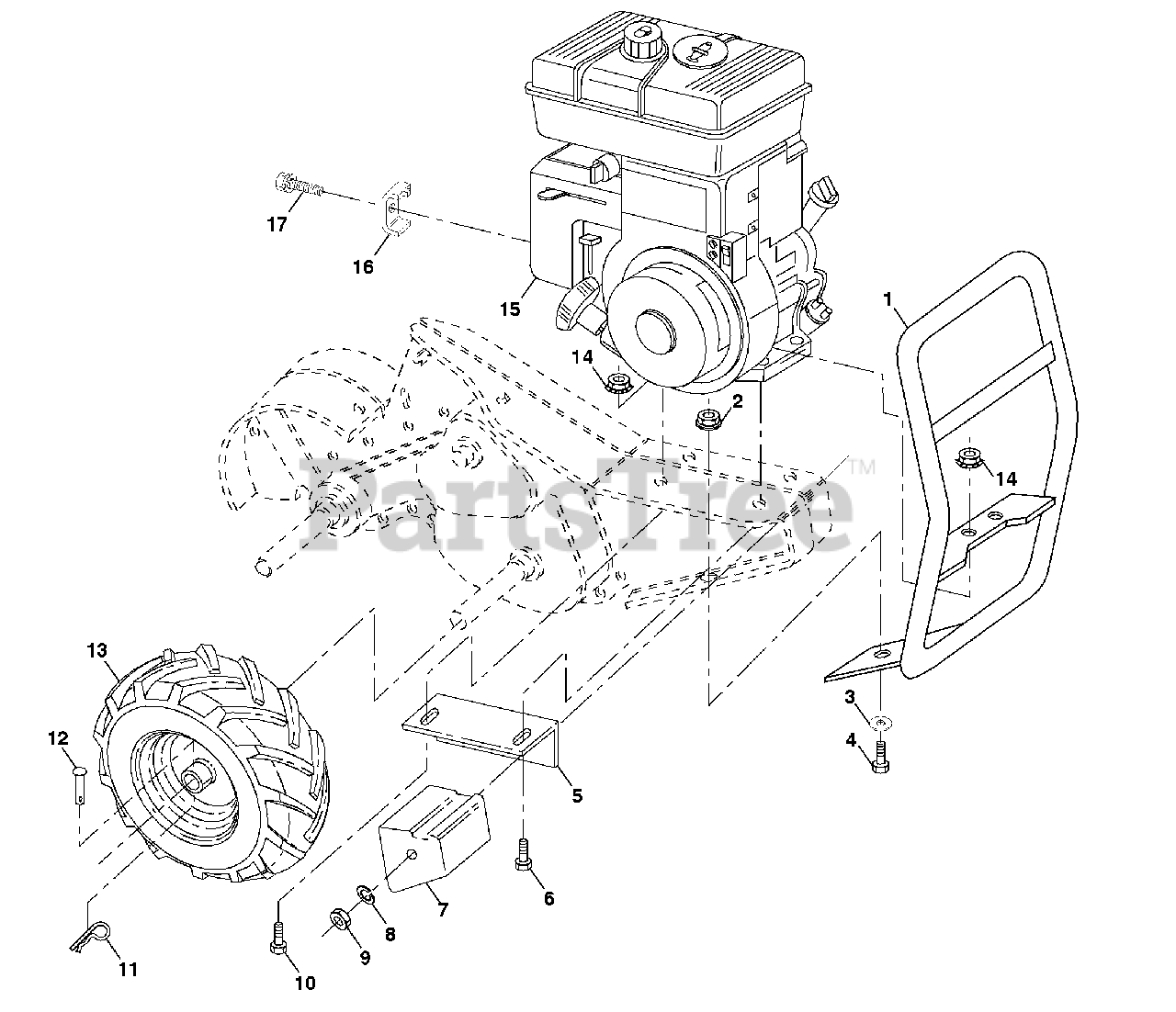 Husqvarna Crt 53 954140063 B Husqvarna Rear Tine Tiller 1998 07