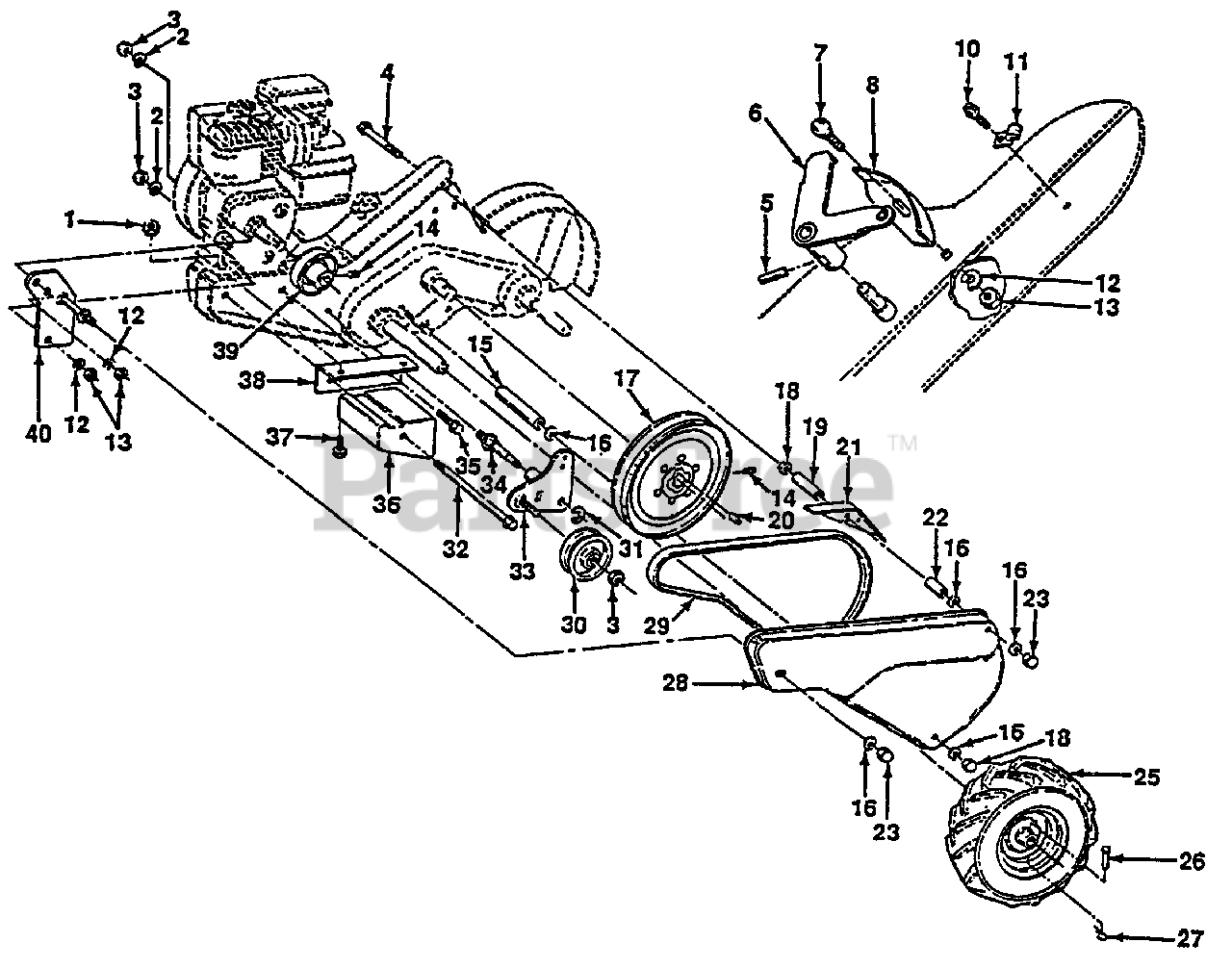 Husqvarna Crt 50 954000031 A Husqvarna Rear Tine Tiller 1990 01