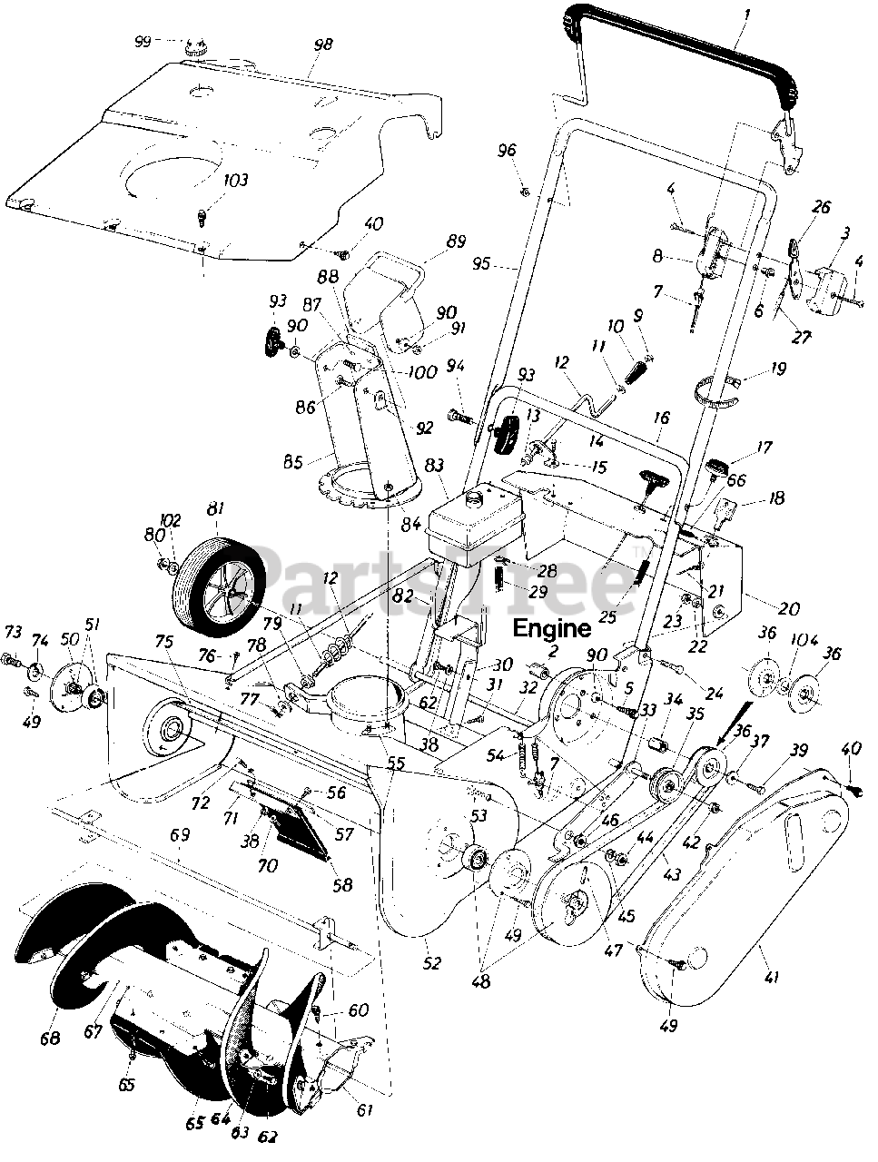 MTD 315-150-000 - MTD Snow Thrower (1985) Parts Parts Lookup with