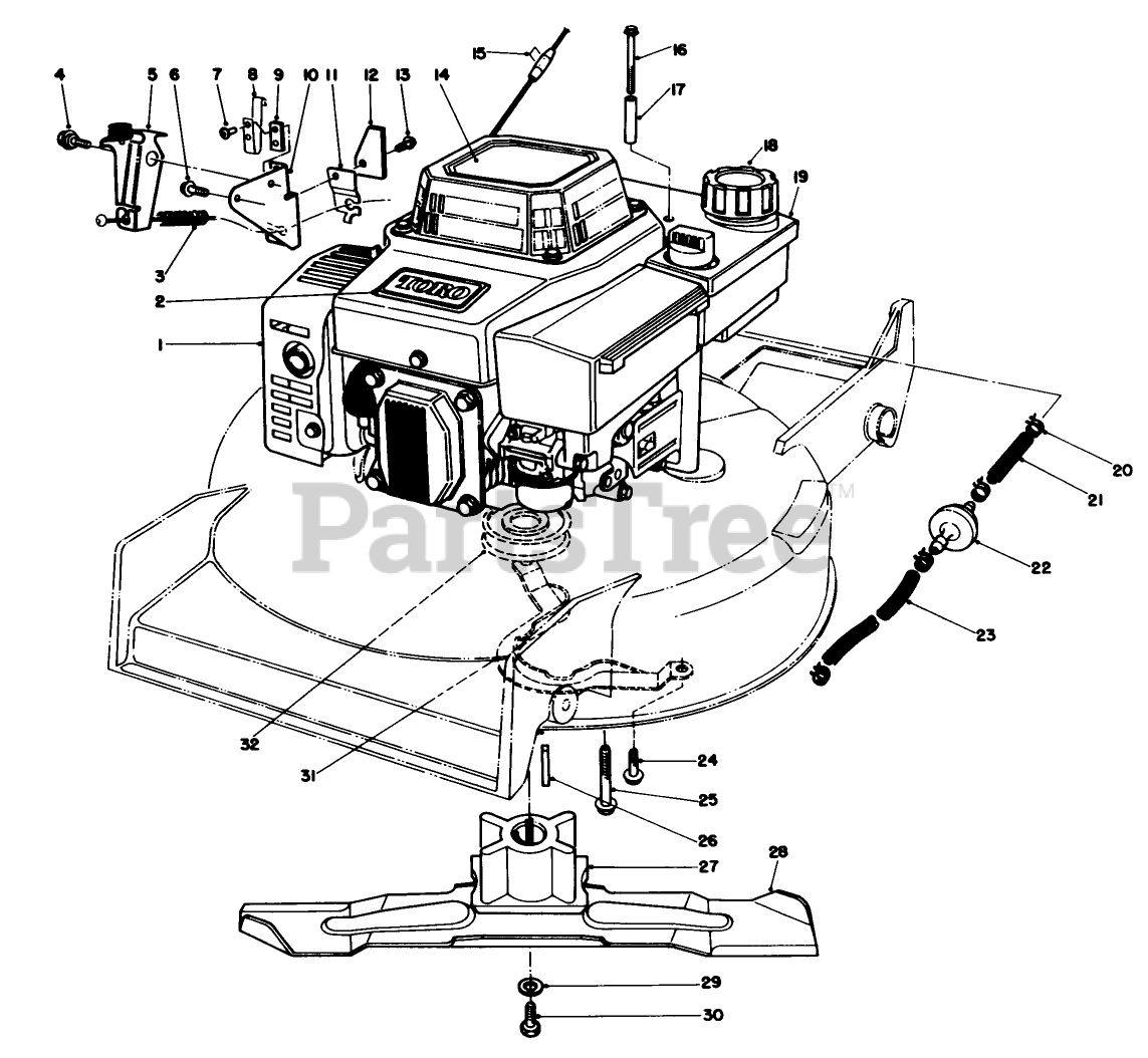 Toro 110189 Toro Grass Bag Assembly, 21" Rear Bagger Mowers ENGINE