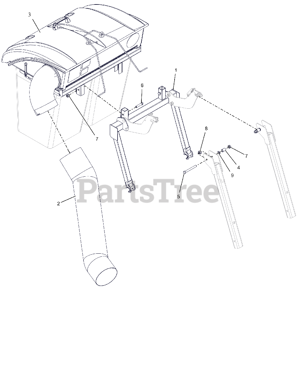 Ariens 891008 Ariens Peco 2Bag Bagger (SN 002000 & Above) Bagger