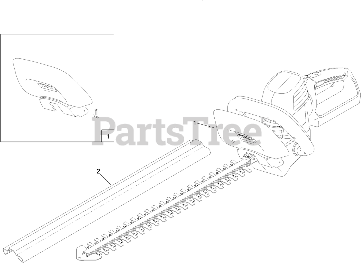 Toro 51022 T Toro 24" Hedge Trimmer, Cordless (SN 314000001
