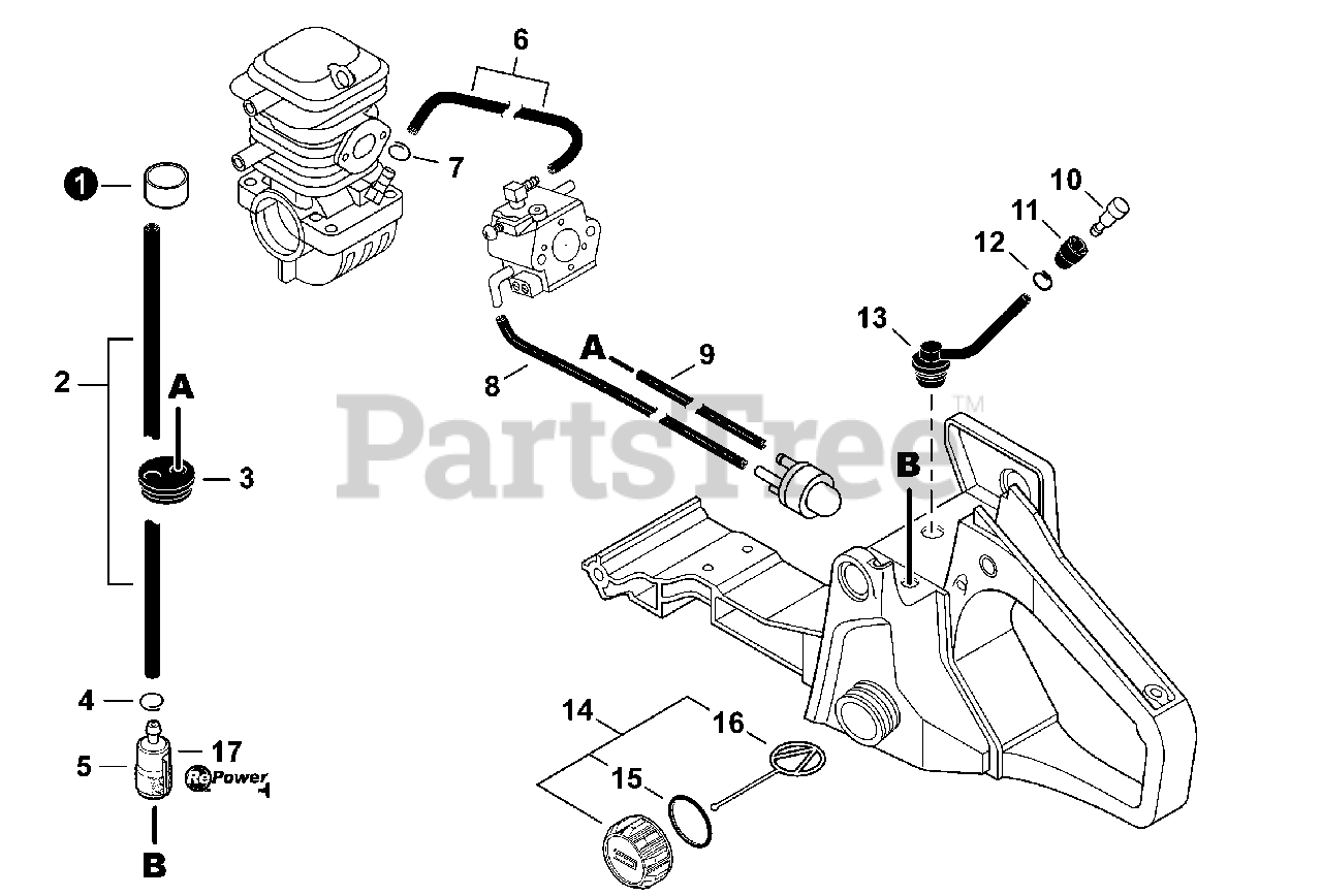 Echo Parts On The Fuel System S  N C09212001001