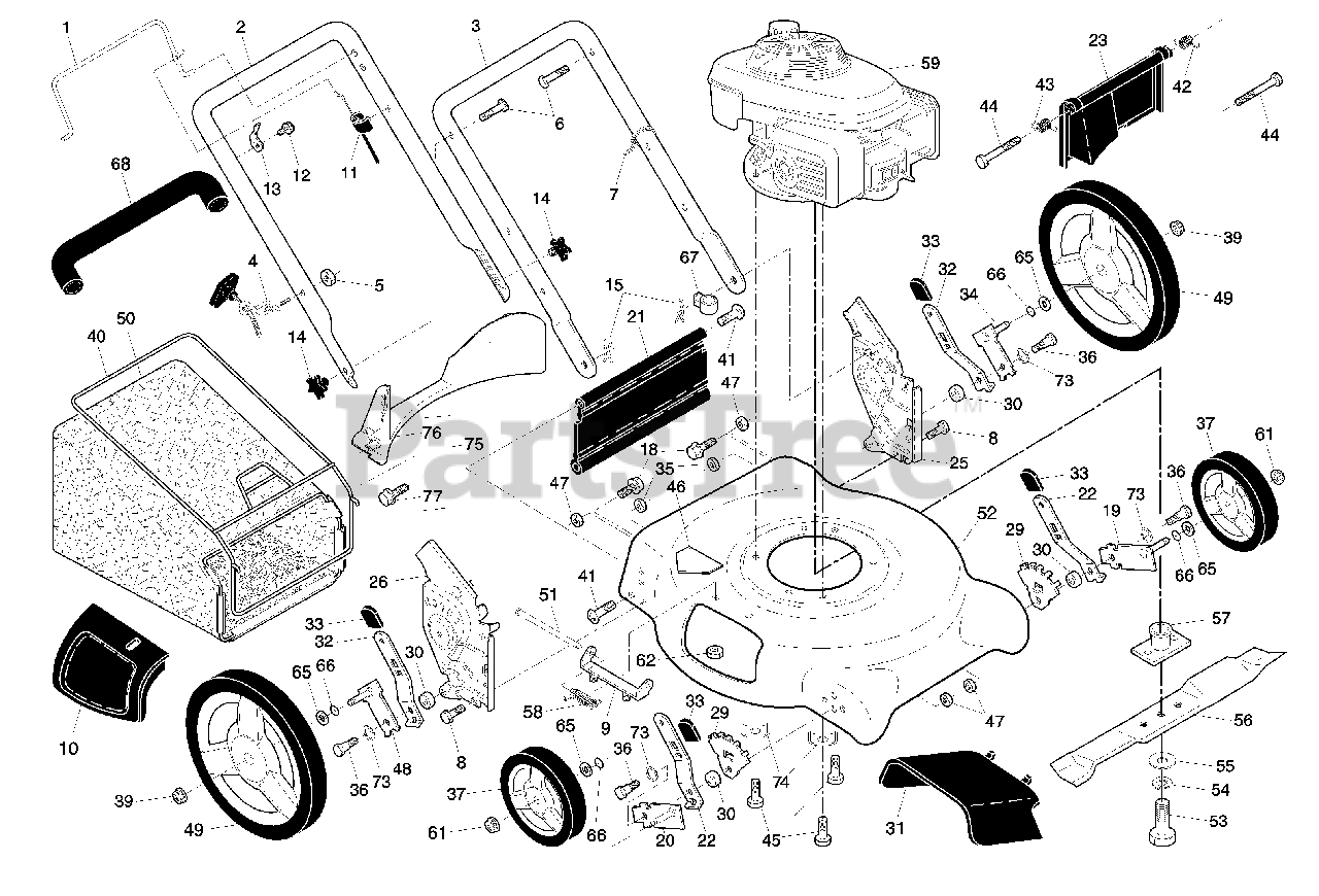 Husqvarna 5521 Cm 961330003 06 Husqvarna 21 Walk Behind Mower