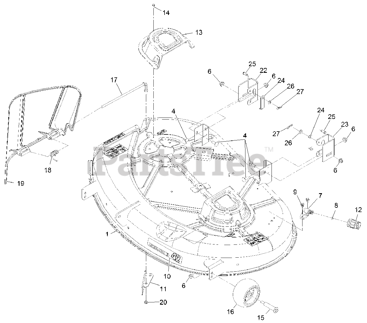 Exmark QTE735KC421 Exmark 42" Quest ESeries ZeroTurn Mower, Kohler