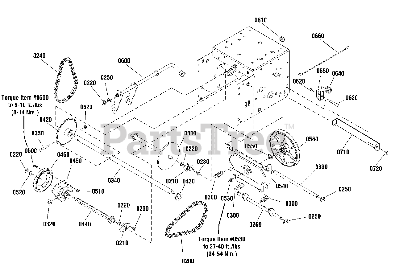 Brute 1695931 Brute 29" Snow Thrower, 14.5 Gross TP (2010) Traction Drive Group Standard