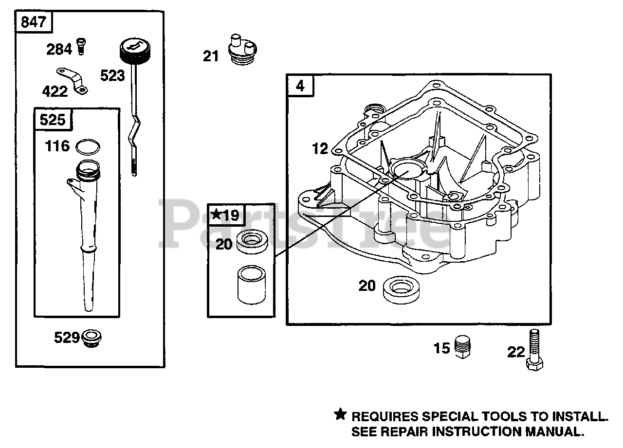 Briggs & Stratton 253707015901 Briggs & Stratton Vertical Engine