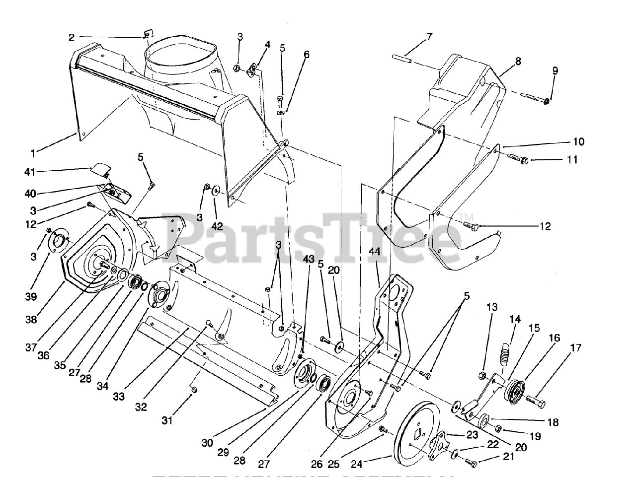 Toro 38190 (CCR 1000) - Toro Snow Thrower (SN: 020000001 - 029999999