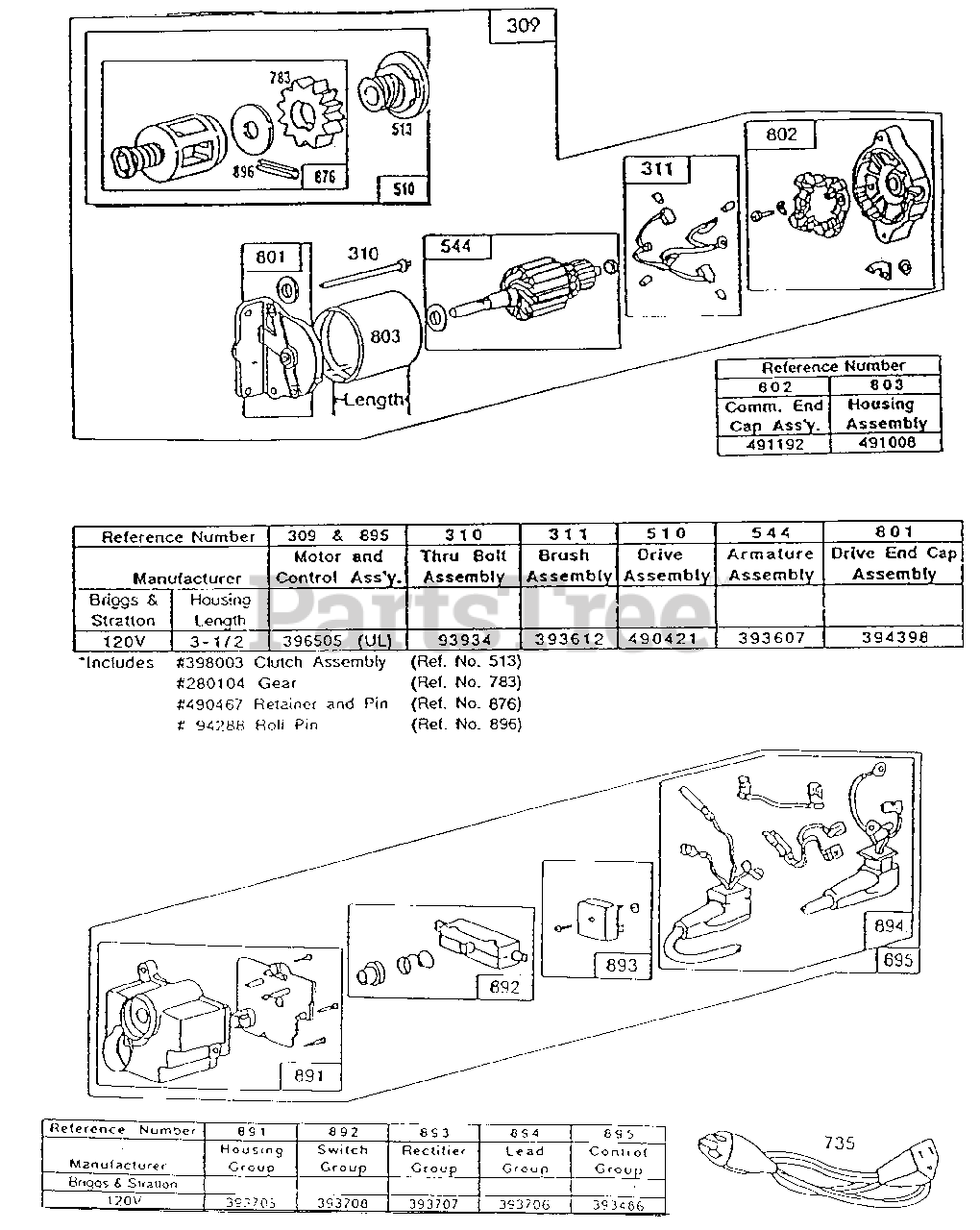 Briggs & Stratton 1954320853XX Briggs & Stratton Horizontal Engine