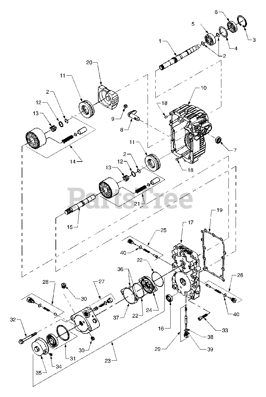 Cub cadet hydrostatic transmission diagram