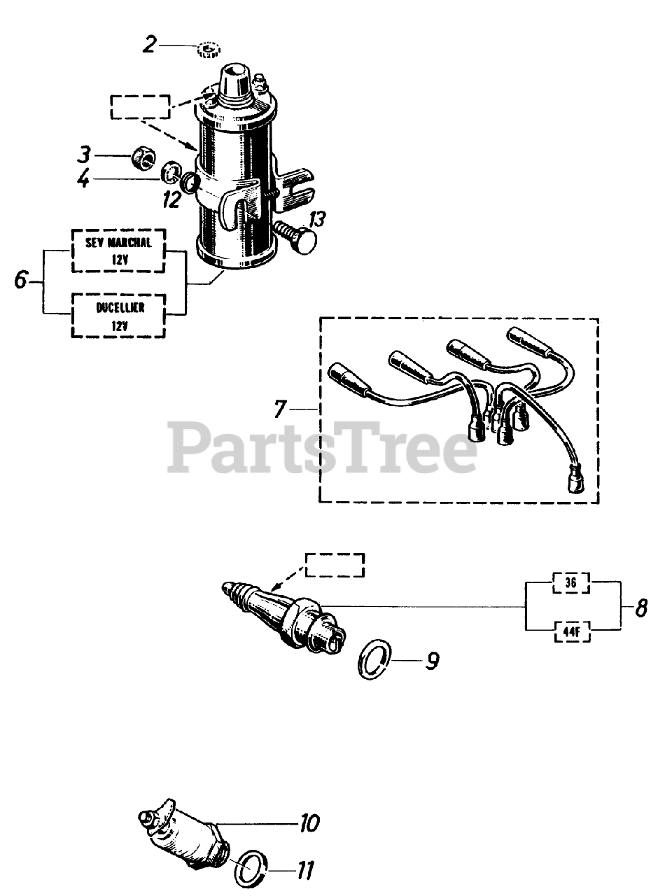 Toro 9120RG01 (D250) Toro Lawn Tractor (1979) Ignition Coil, Spark