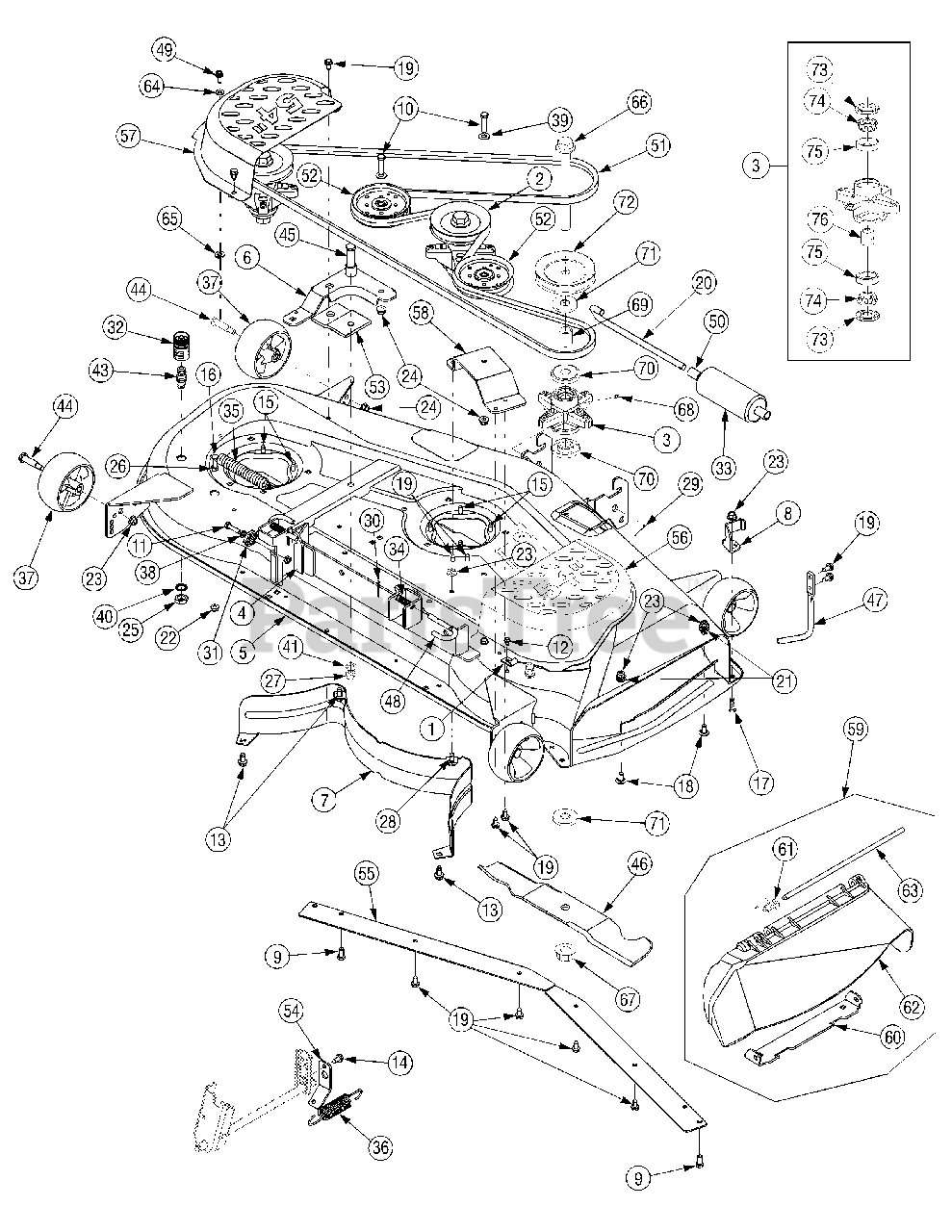 Cub cadet 54 inch deck parts discount
