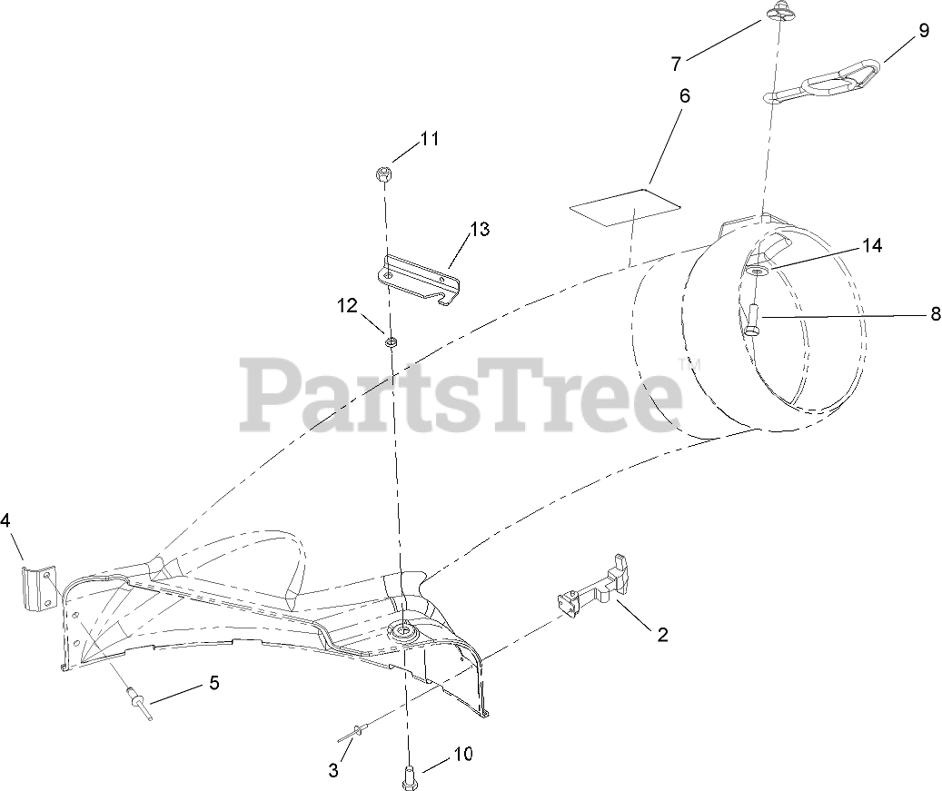 Toro 79324 Toro 42 and 50 Twin Bagger for TimeCutter Z4000 and Z5000 Series SN 316000001 316999999 2016 42 INCH CHUTE ASSEMBLY NO. 112 3975 Parts Lookup with Diagrams PartsTree