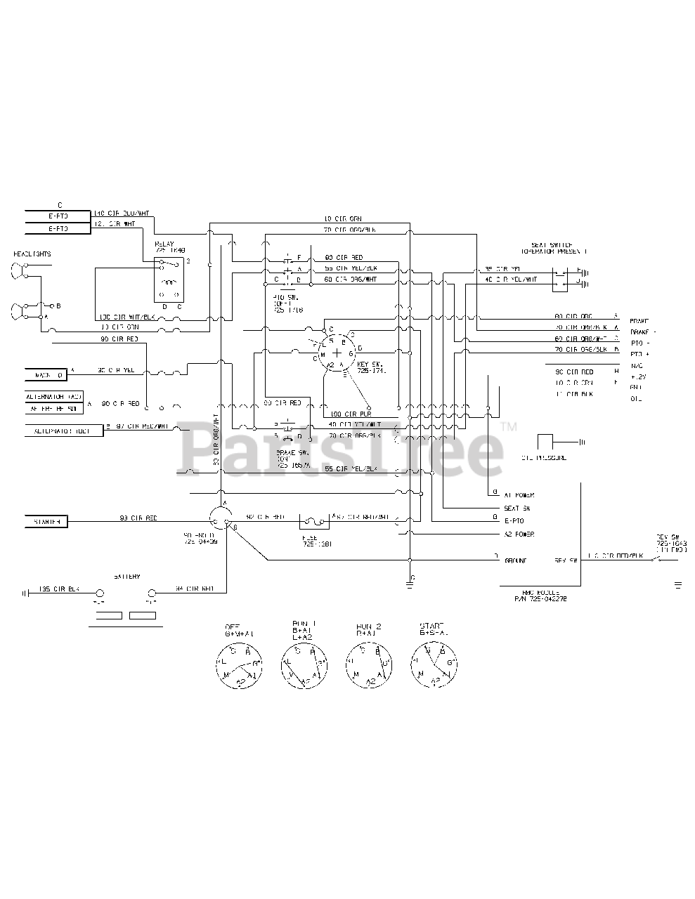 Cub Cadet Lt1018 Wiring Diagram from www.partstree.com