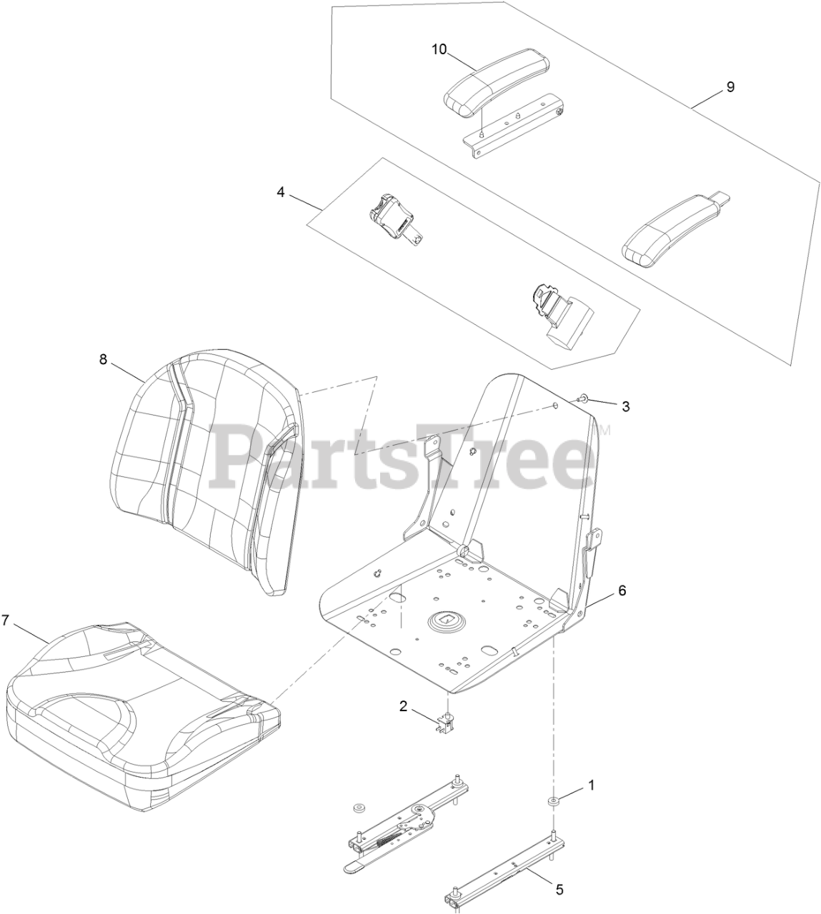 Exmark RAE708GEM44300 Exmark 44" Radius ESeries ZeroTurn Mower, Exmark 708 (SN 408644346