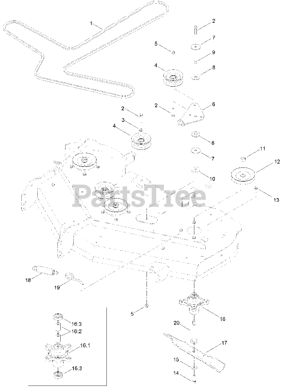 Exmark Quest 50 Drive Belt Diagram
