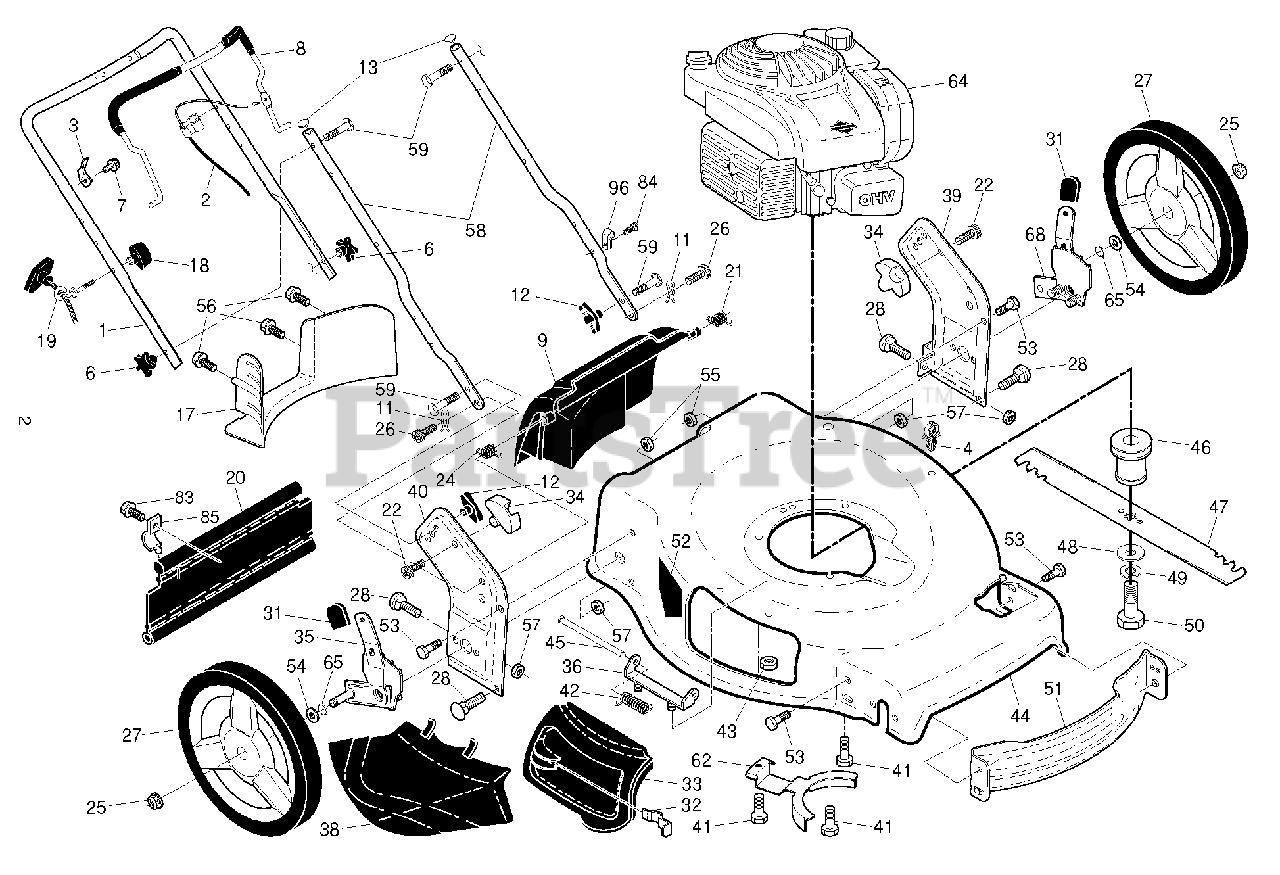 Husqvarna HU 550 FH 961430096 04 Husqvarna Walk Behind Mower 2015 01 FRAME Parts Lookup with Diagrams PartsTree