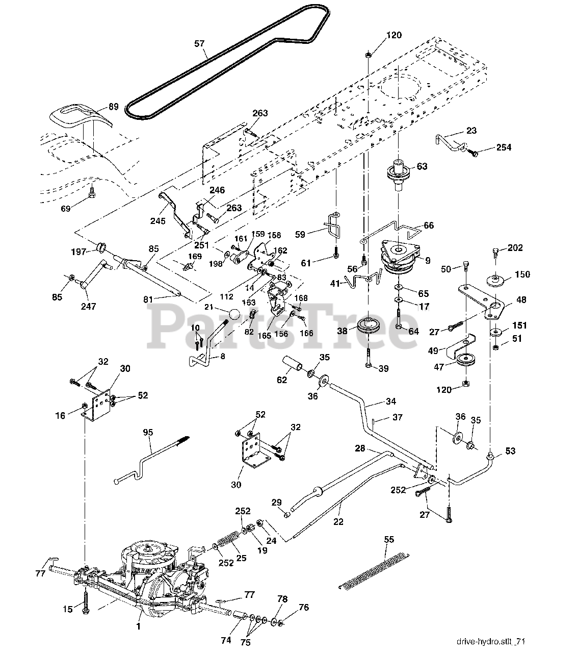 Craftsman 917.279081 (960130007) - Craftsman Yard Tractor (2005-08