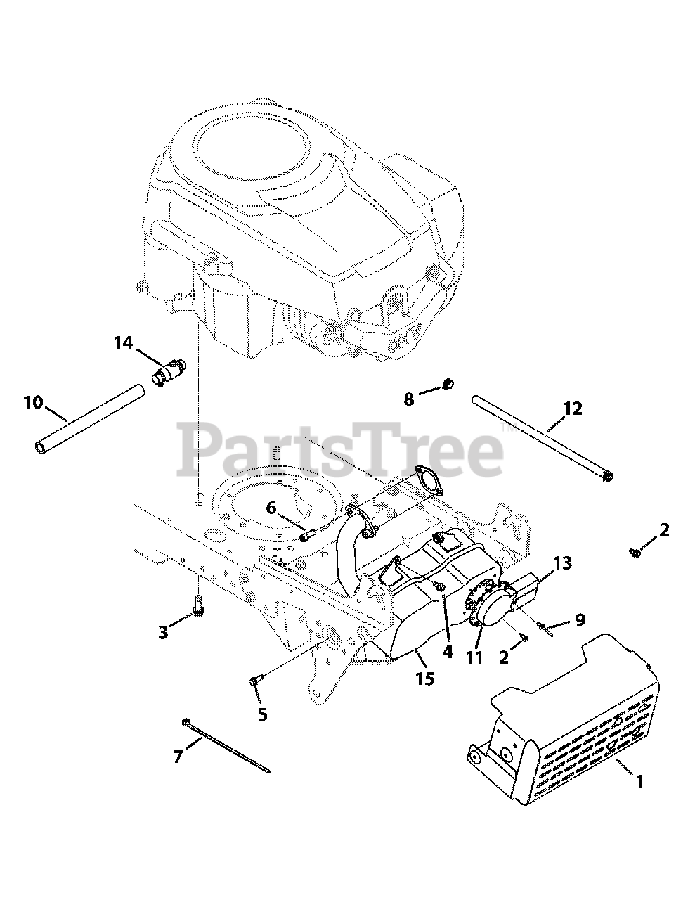 Troy-Bilt 13WX78KS011 - Troy-Bilt Bronco Lawn Tractor (2010) Engine