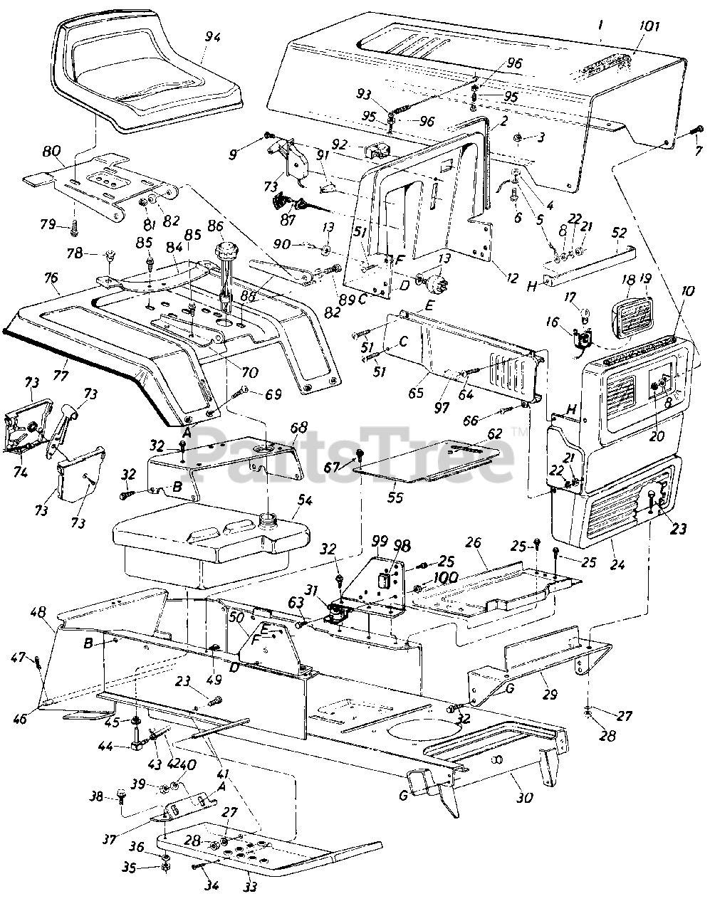 Mtd riding mower parts deals