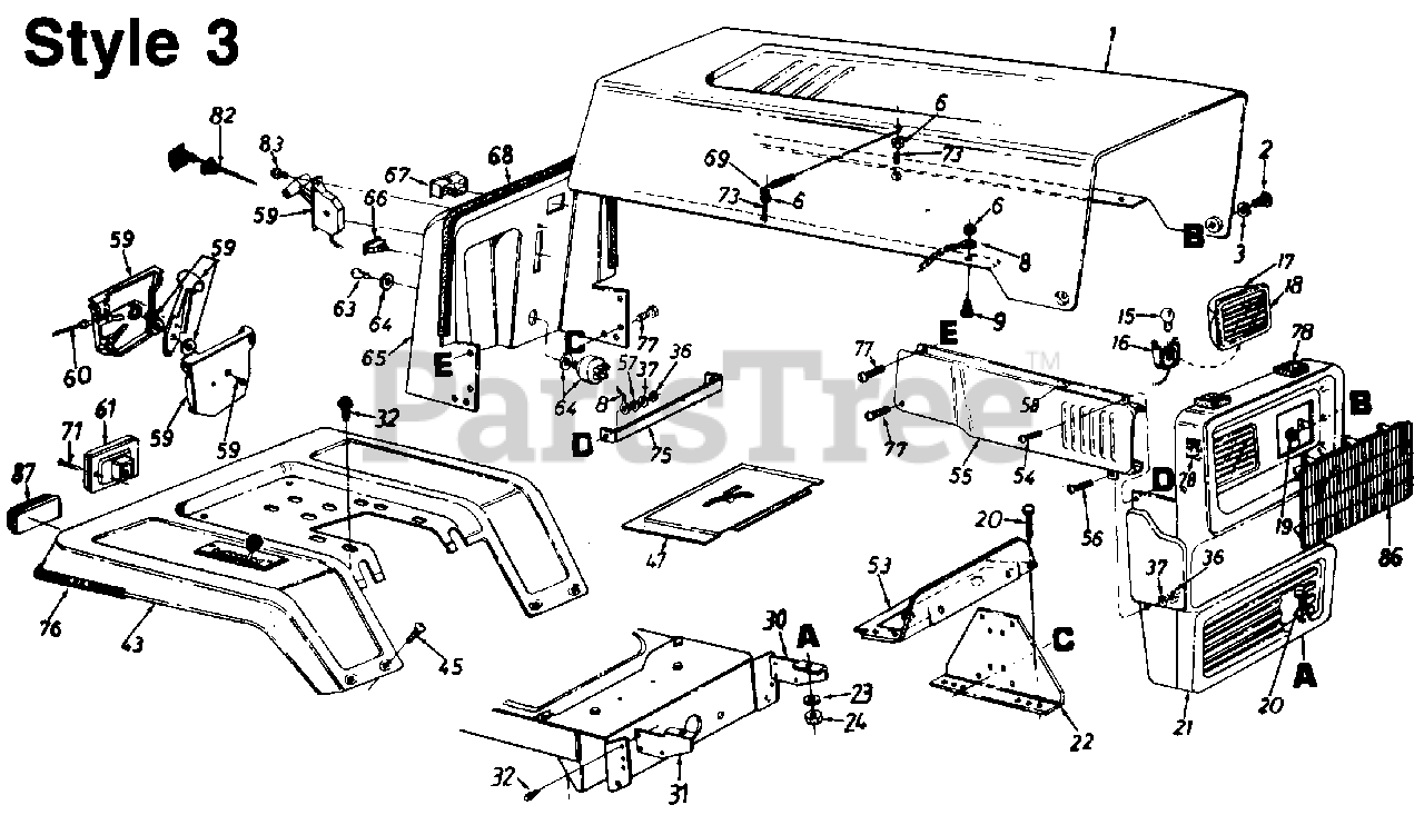 Mtd 130 603 000 Mtd Lawn Tractor Style 3 1990 Parts Parts Lookup