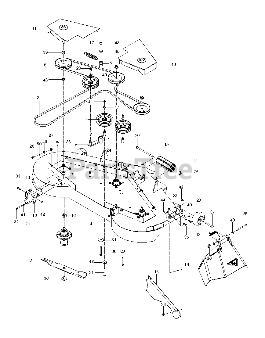 Husqvarna zero turn on sale mower deck parts