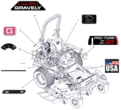 991190 Pro Turn Z 60 Gravely Pro Turn 60 Zero Turn Mower 764cc Loncin SN 025000 029999 Parts Lookup with Diagrams PartsTree