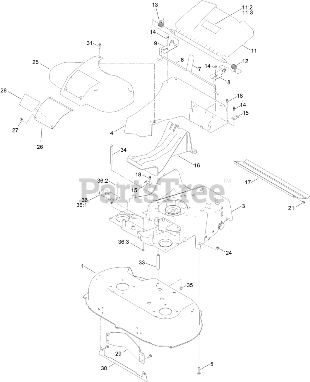 Toro 21810 Toro 76cm TimeMaster WalkBehind Mower (SN 409999159 410999999) Housing Assembly