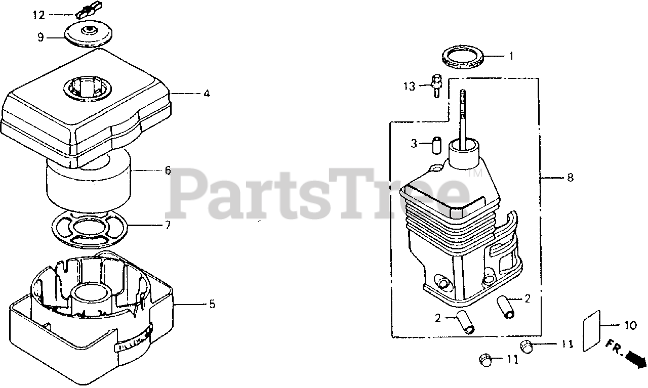 Funcionar por supuesto barajar Honda GX110 DA (GX110) - Honda Engine, Made in Japan (SN: GX110-1000001 -  GX110-2454428) AIR CLEANER (OIL BATH) Parts Lookup with Diagrams | PartsTree