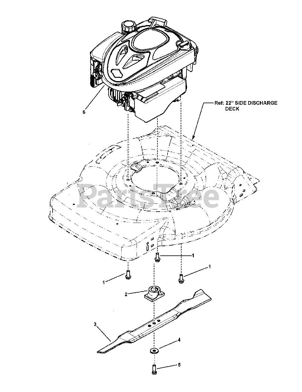 Brute BT 2265 FC (7800470) Brute 22" WalkBehind Mower, Canada (2009) Engine & Blade Group