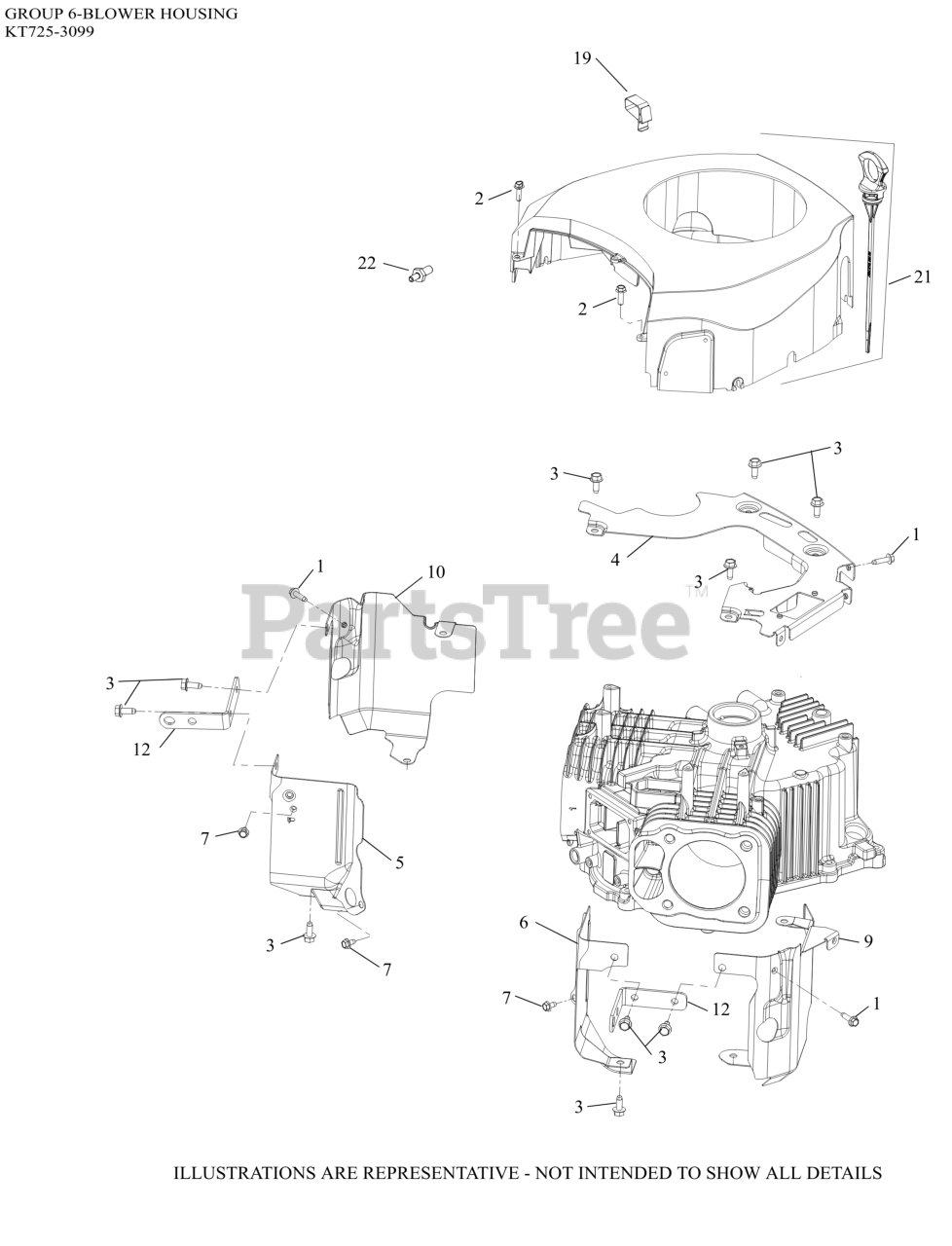 Kohler KT7253099 Kohler 7000 Series Engine, Made for Husqvarna, 22hp