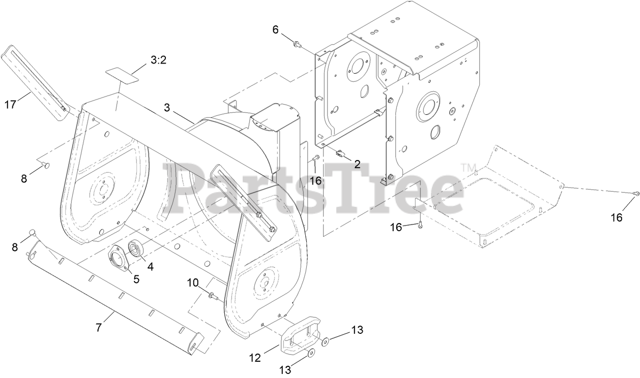 Toro 38890 (1428 OHXE) Toro 28" Power TRX Commercial Snow Thrower (SN