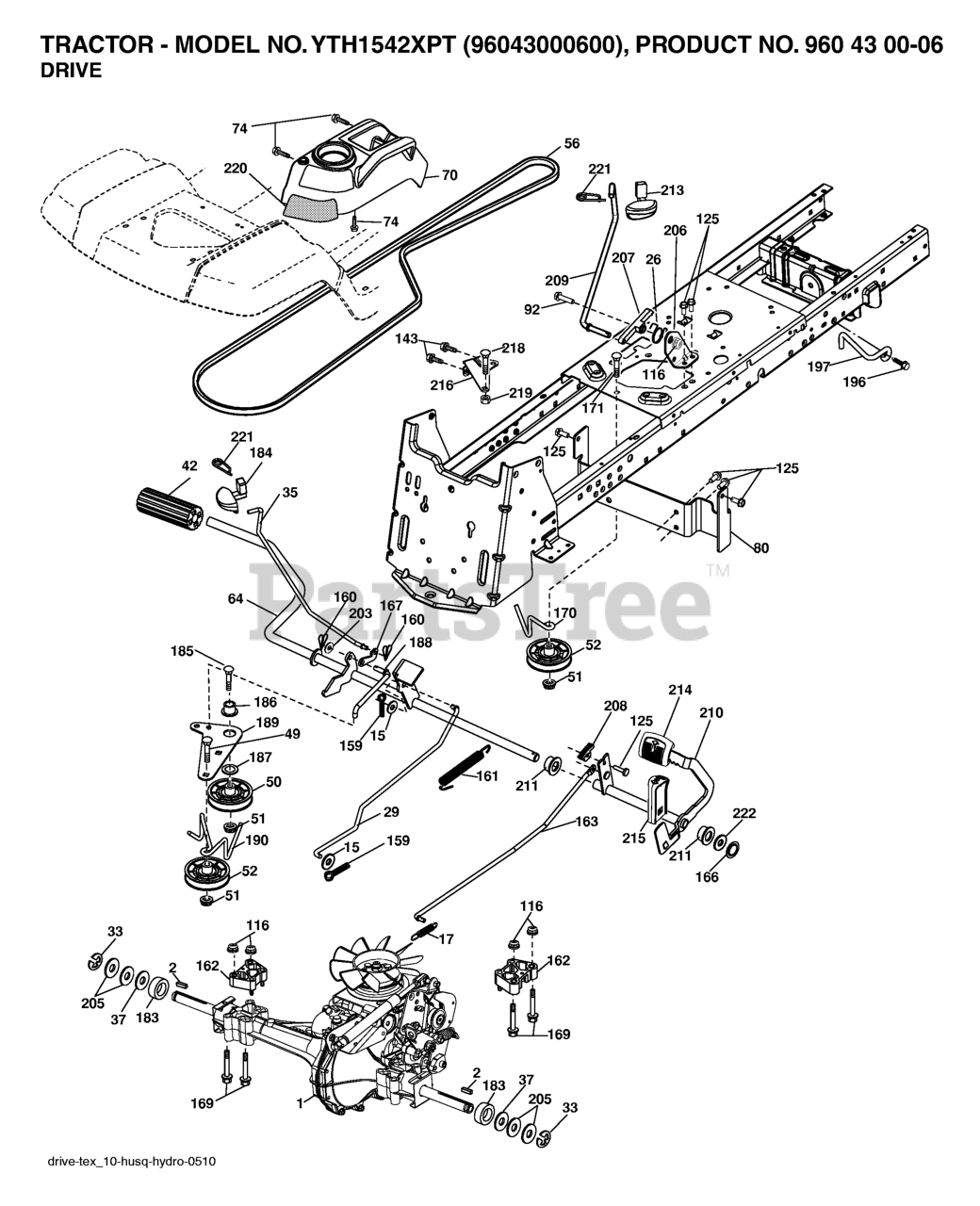 Husqvarna YTH 1542 XP (96043000600) Husqvarna 42" Yard Tractor (2006