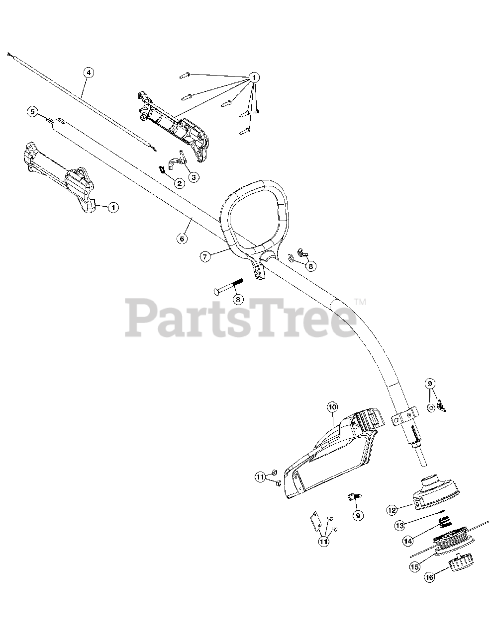 Mcculloch Mt 700 41ad700g929 Mcculloch String Trimmer 2003 2007 Home Depot Boom Parts Lookup With Diagrams Partstree