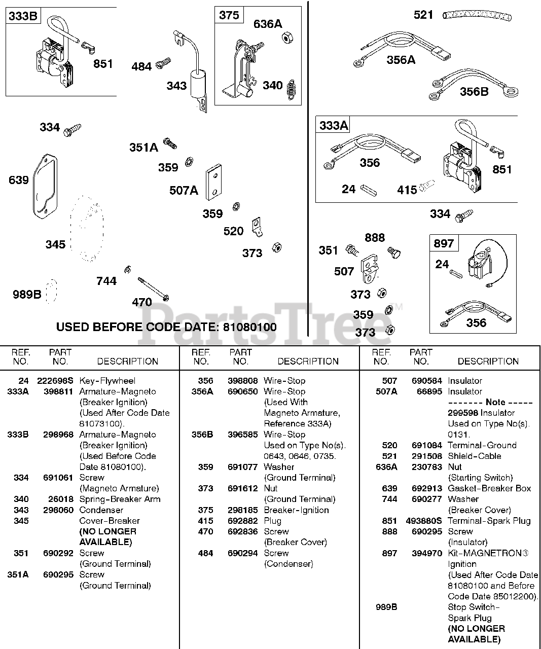 Briggs & Stratton 326437064901 Briggs & Stratton Horizontal Engine
