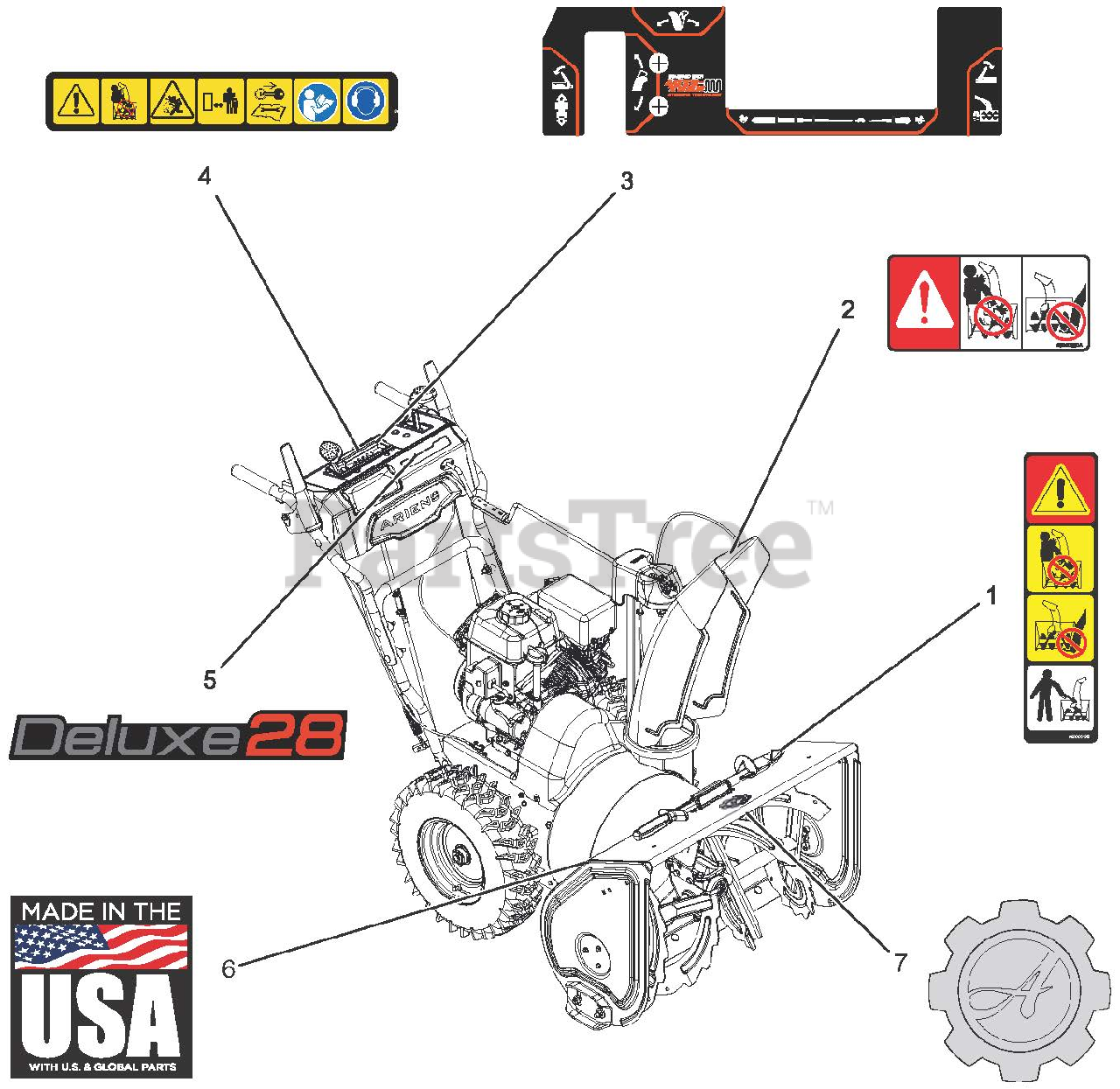 Ariens 921046 Ariens Deluxe 28" Snow Blower, Ariens AX 254cc engine