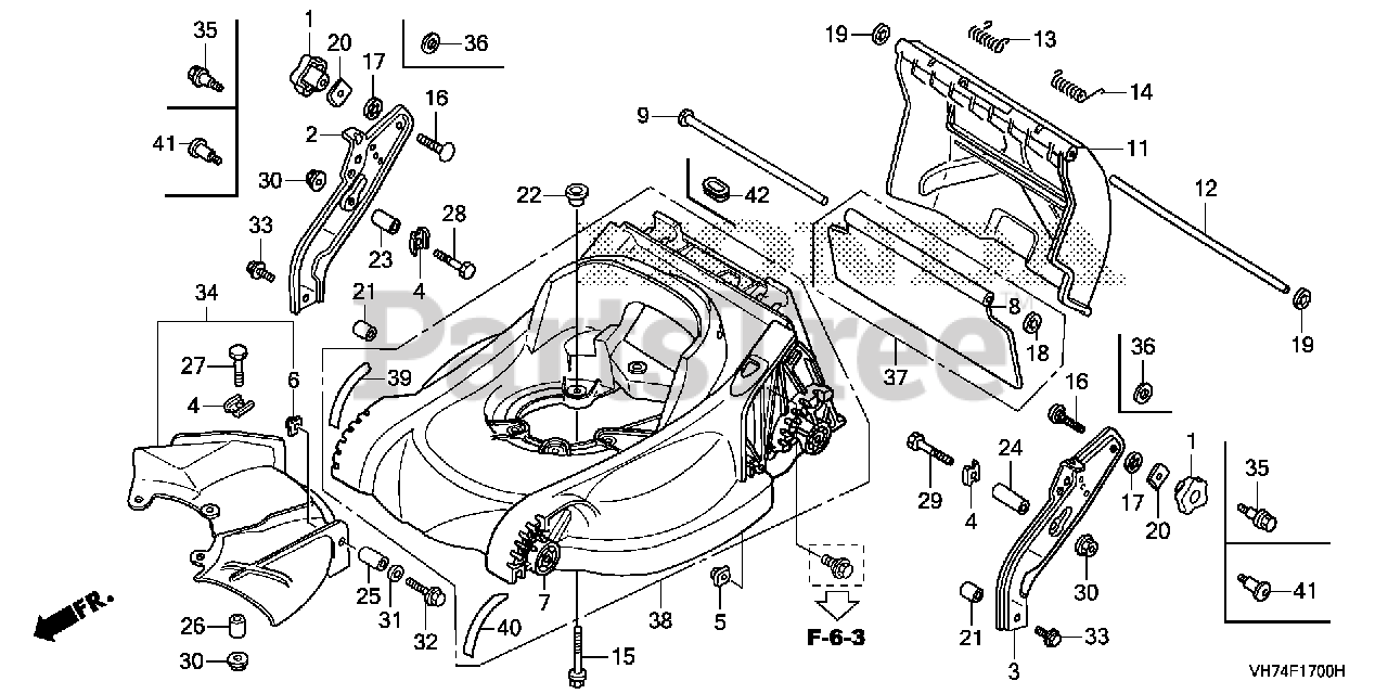 Honda Hrx217 K4 Hzaa Maga Honda Walk Behind Mower Made In Usa Sn Maga Maga Cutter Housing Parts Lookup With Diagrams Partstree