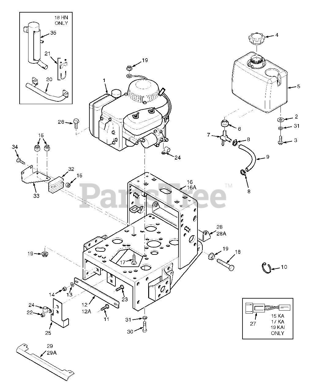 Scag SWZ48A 17KA Scag 48 Walk Behind Mower 17hp Kawasaki SN A1600001 A1699999 Engine Deck Manual Start Parts Lookup with Diagrams PartsTree
