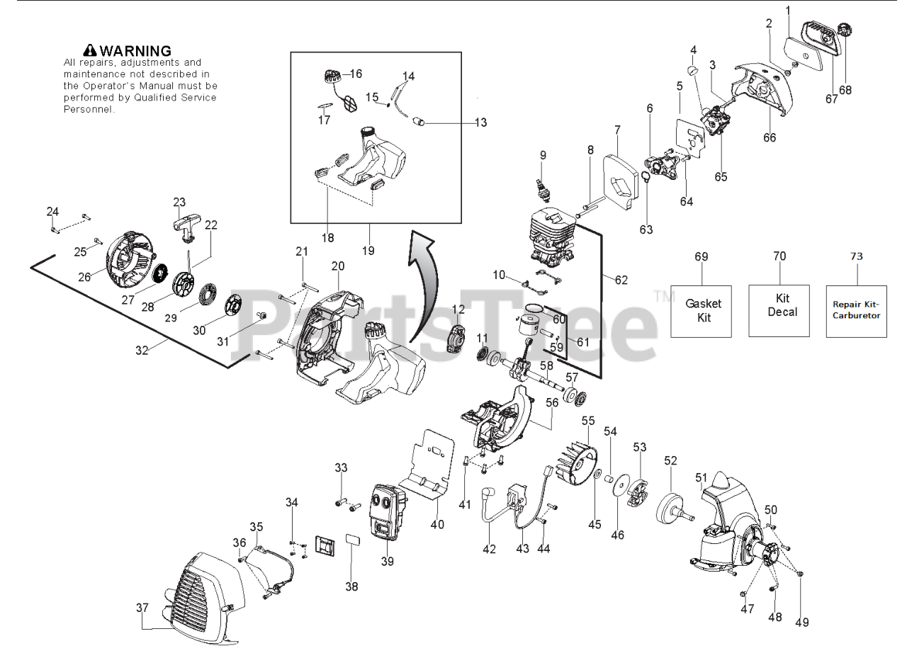 Husqvarna 128 PS Husqvarna Pole Saw ENGINE Parts Lookup with Diagrams