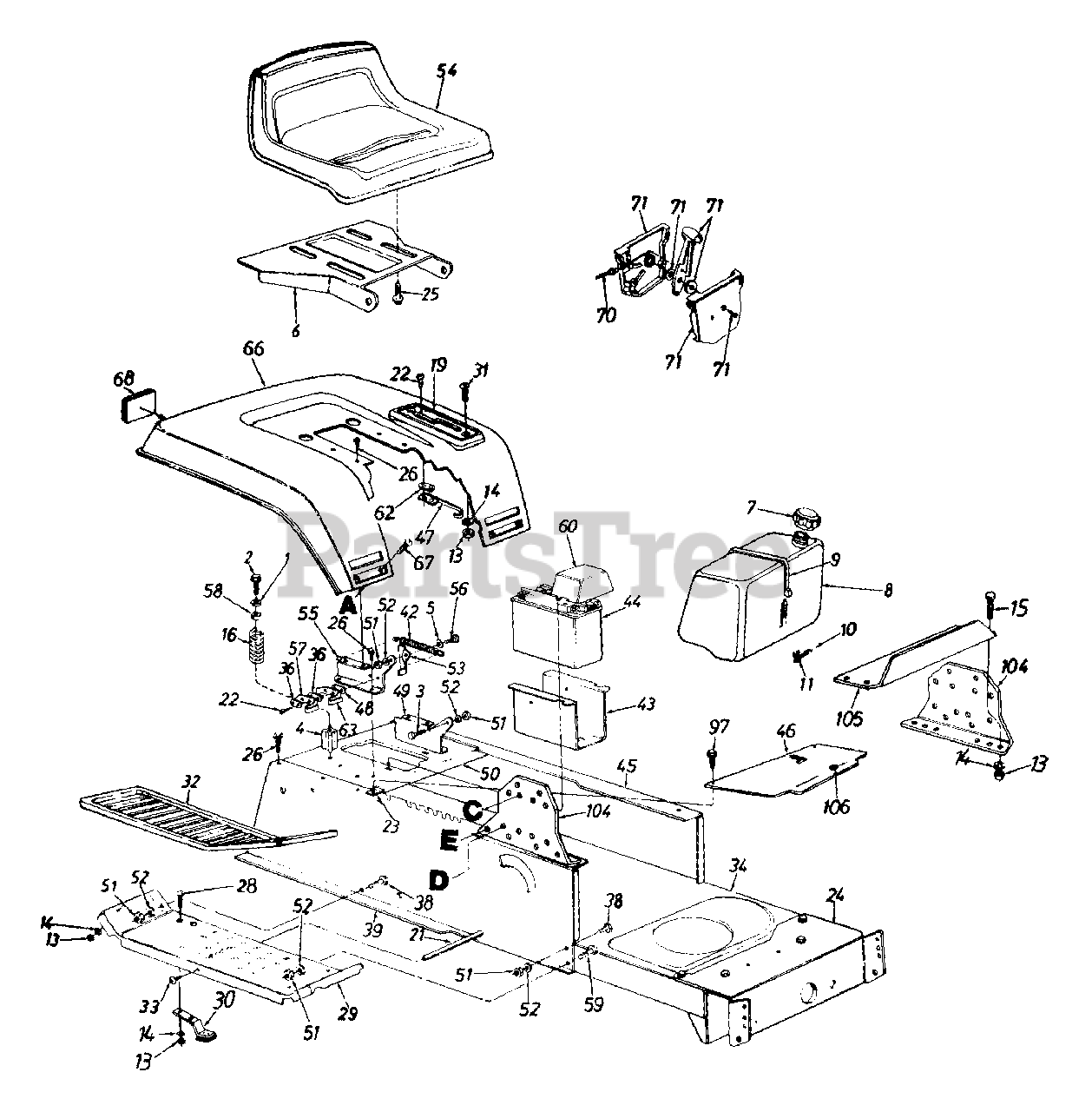 Turf power lawn online tractor parts